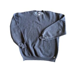 Russell Athletic Sweatshirt Mens XL Gray Crewneck Fleece Pullover Made USA